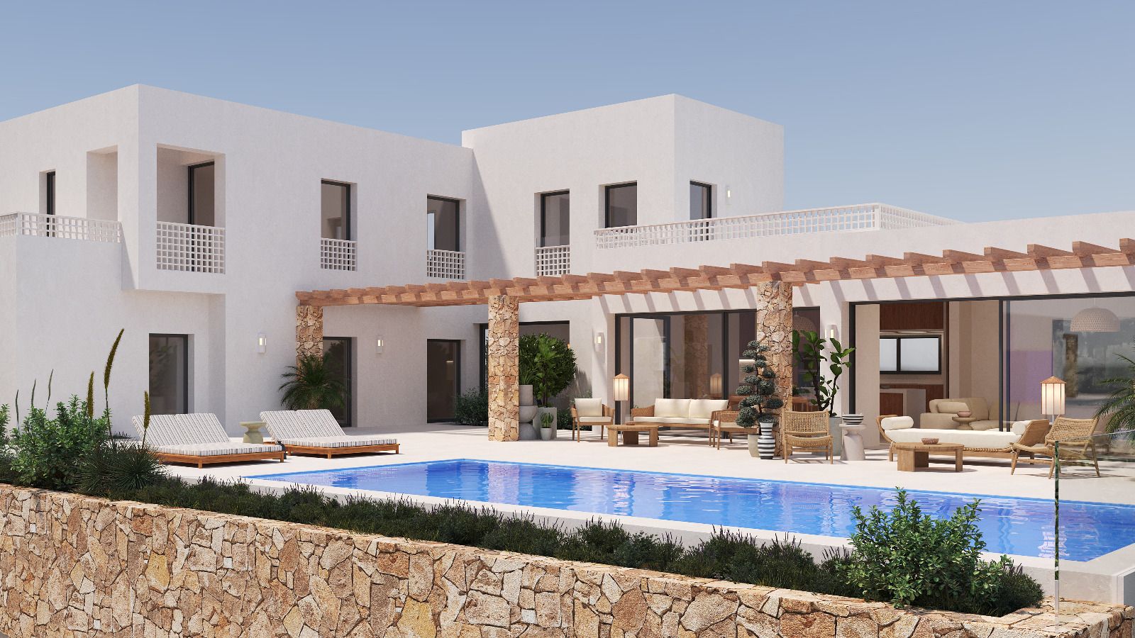 CA-2212 - Villa de style ibicenco en construction à Moraira