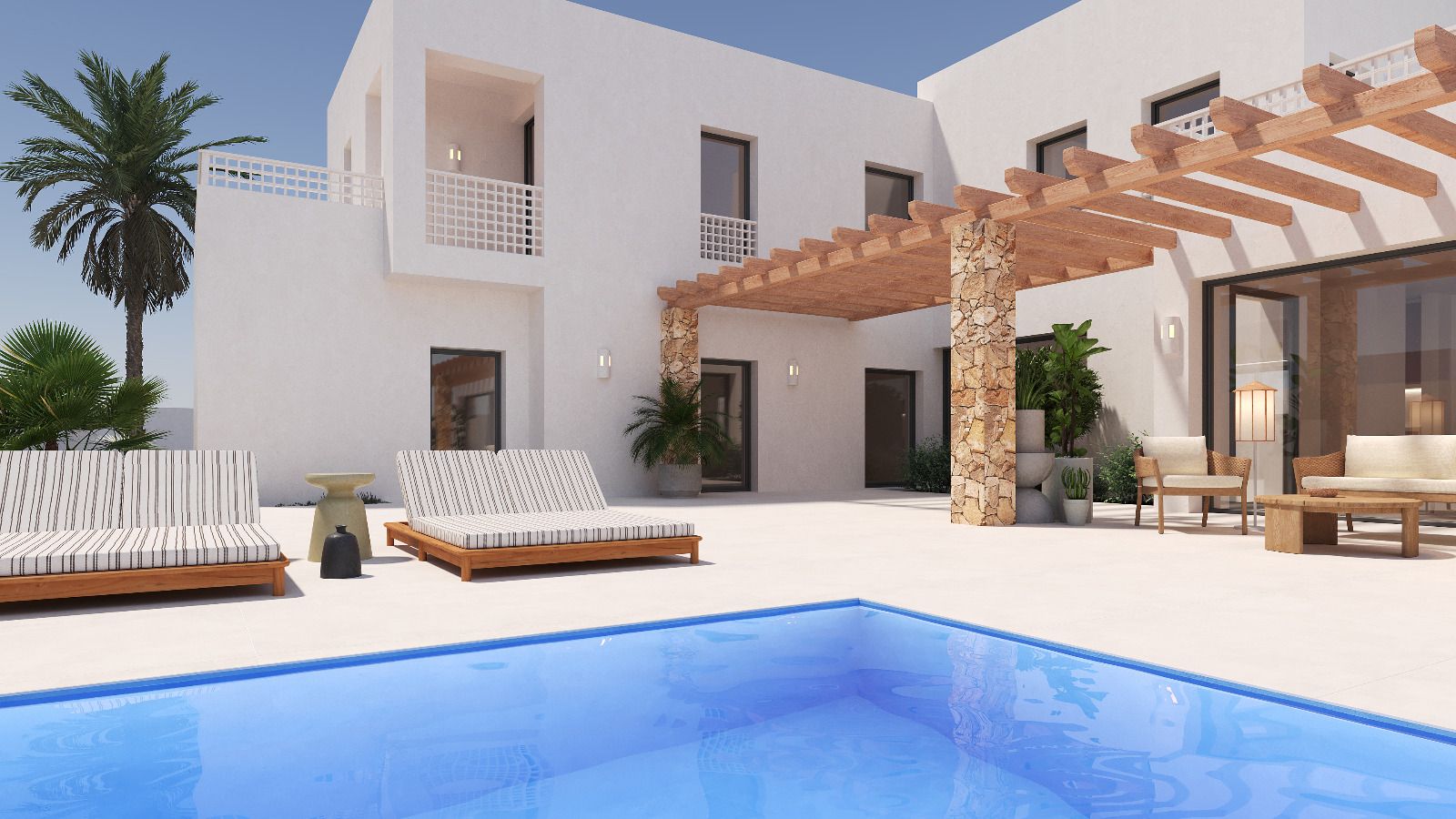 CA-2212 - Villa de style ibicenco en construction à Moraira